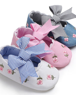 Bowknot Baby Shoes Girl Toddler Anti-Slip Shoe