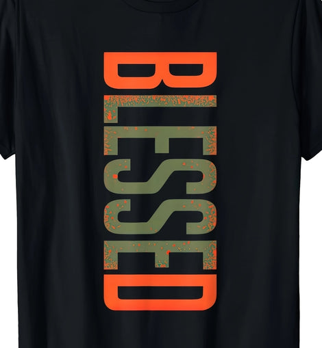 Blessing Olive Army Sun Orange T-shirt Men's Plus Size Casual Crew Neck T-Shirt - Geometric-Pattern, Smooth Cotton Knit Fabric, Medium Stretch - Short Sleeve Tee for Leisure & Everyday Wear | Breathable Comfort Fit | Machine Washable