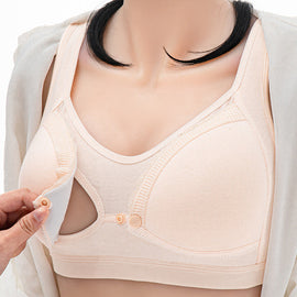 Maternity Nursing Bras Wireless Push Up Bra Solid Color Seamless Soft