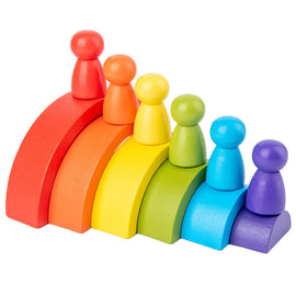 Rainbow arched building blocks kid's toy