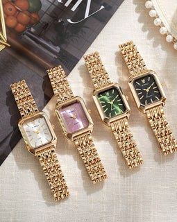 Fashion Simple Square Steel Strap Women's Watch