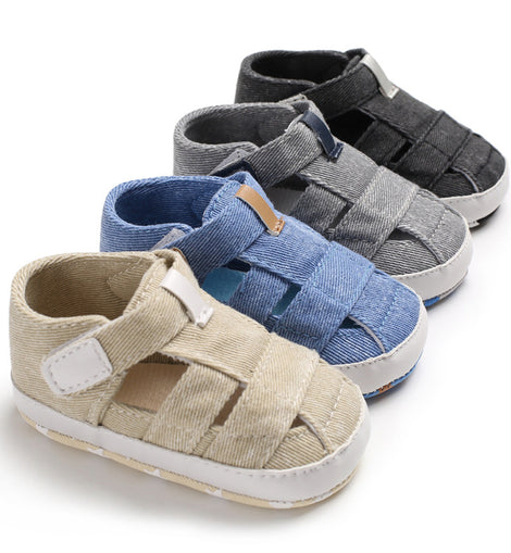 Kids Newborn Baby Boys Soft Crib Shoes First Walker Anti Slip Sandals Shoe