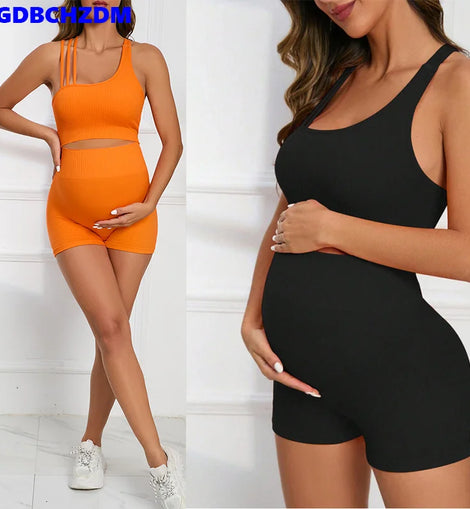 Maternity Seamless Yoga Gym Set Pregnancy Must Have Women Workout Outfits