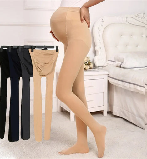 Soft Velevt High Waist Maternity Leggings Tights For Pregnant Women