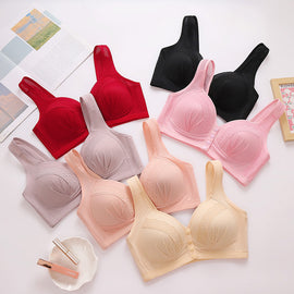 Thin Front Open Button Vest Style Breastfeeding Bra
