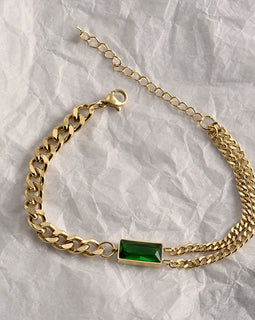 Women's Niche Design Emerald Temperament Bracelet