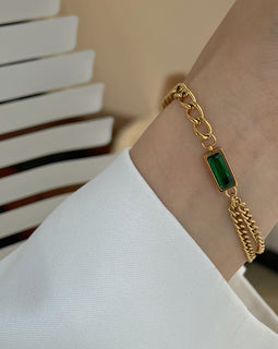Women's Niche Design Emerald Temperament Bracelet